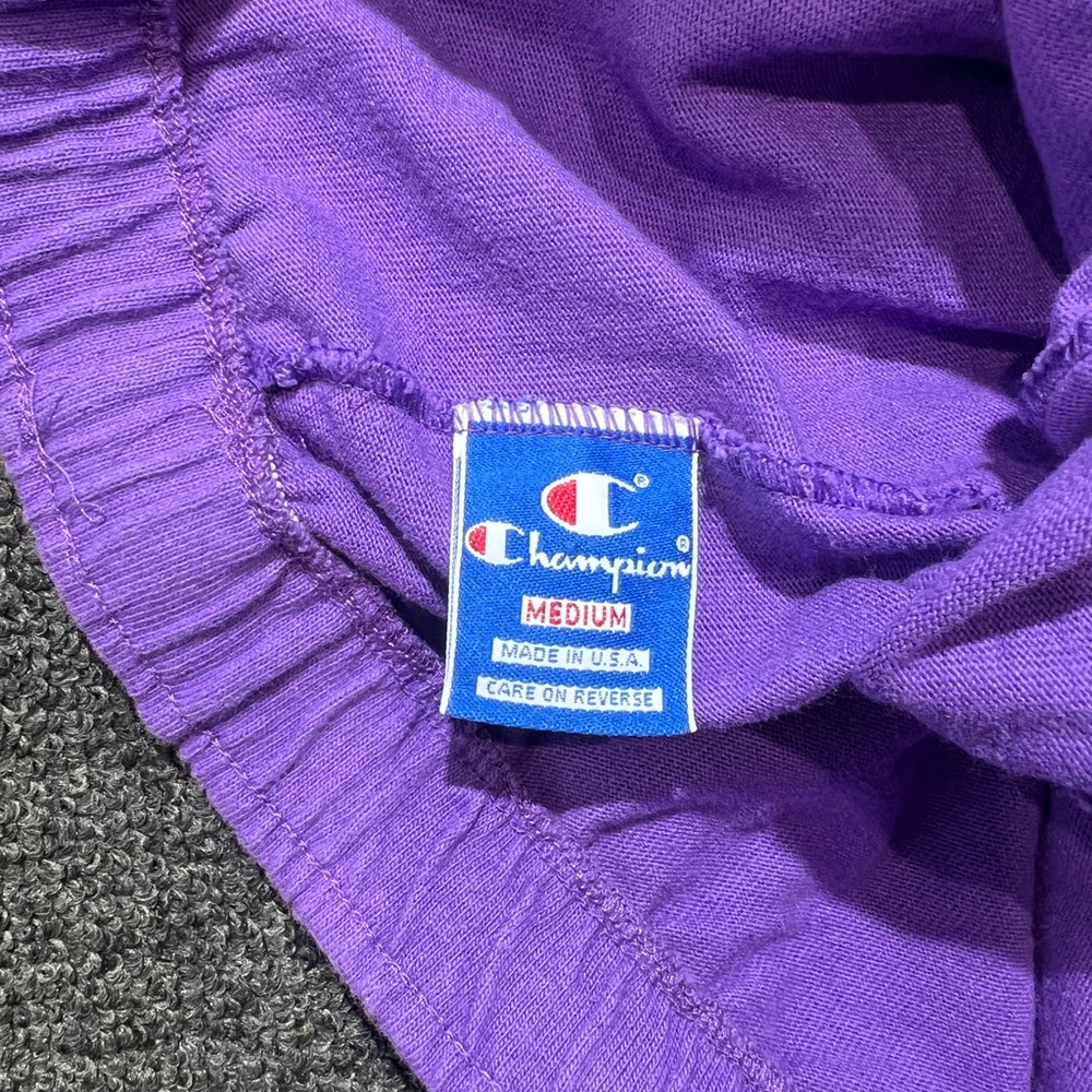 Vintage Made in USA Champion Men's Athletic Shorts in Vibrant Purple - Picture 4 of 6